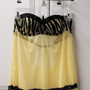 Fascinations Women's Babydoll Nightie  Size: Medium  Zebra Burnout  Lingerie